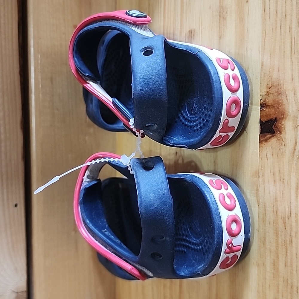 Crocs navy blue crocband sandal kids Size C 9 TODDLER - Picture 6 of 7